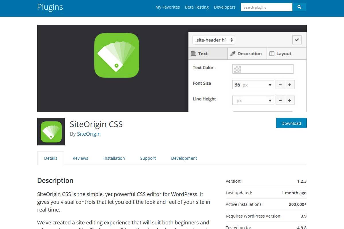 siteorigin css