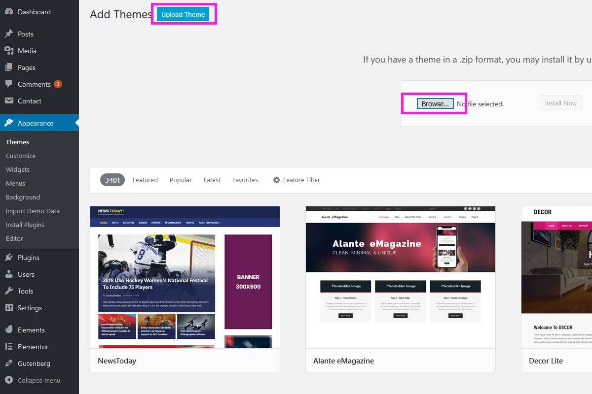 theme zip file